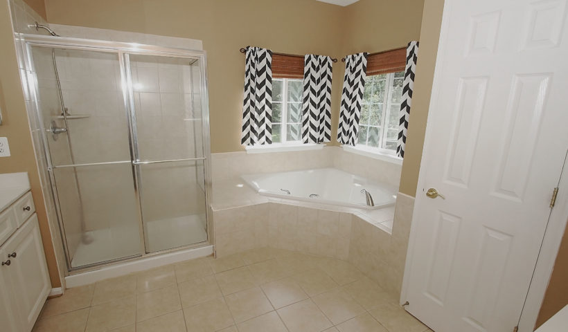 Bathroom with Dual Vanities, Soaker Tub and Walk-in Shower